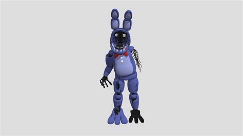 withered bonnie 3d model|withered bonnie model for vrchat.